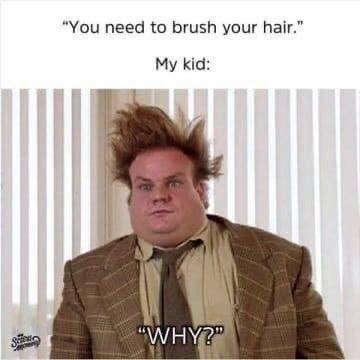 brush hair